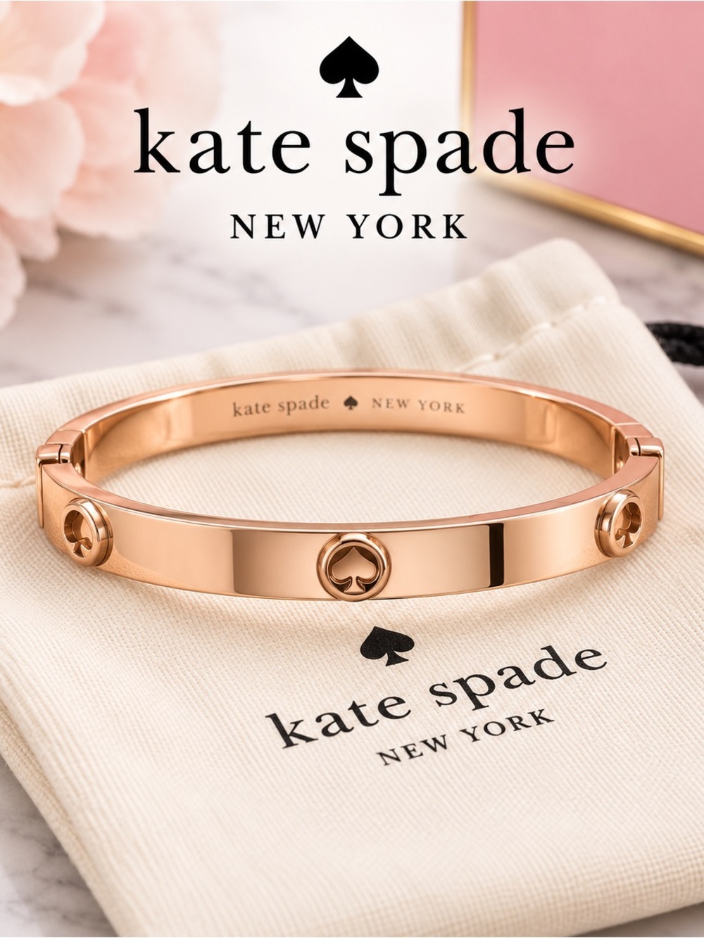 kate spade Rose Gold Spade Icon Bangle Bracelet